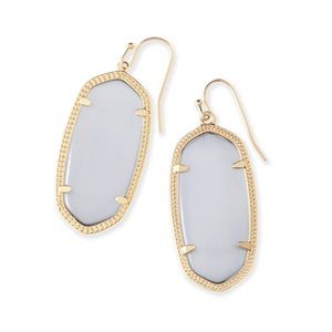 Grey slate cat eye Kendra Scott Elle earrings